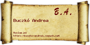 Buczkó Andrea névjegykártya