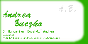 andrea buczko business card